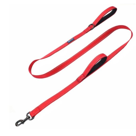 Dog Collar & Leash: Matching Red Reflective Collar & 6-ft Leash, Medium - Picture 2 of 6